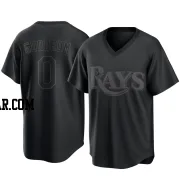 Niko Goodrum Men's Tampa Bay Rays Black Replica Pitch Fashion Jersey