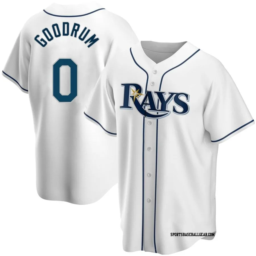 Niko Goodrum Men's Tampa Bay Rays White Replica Home Jersey