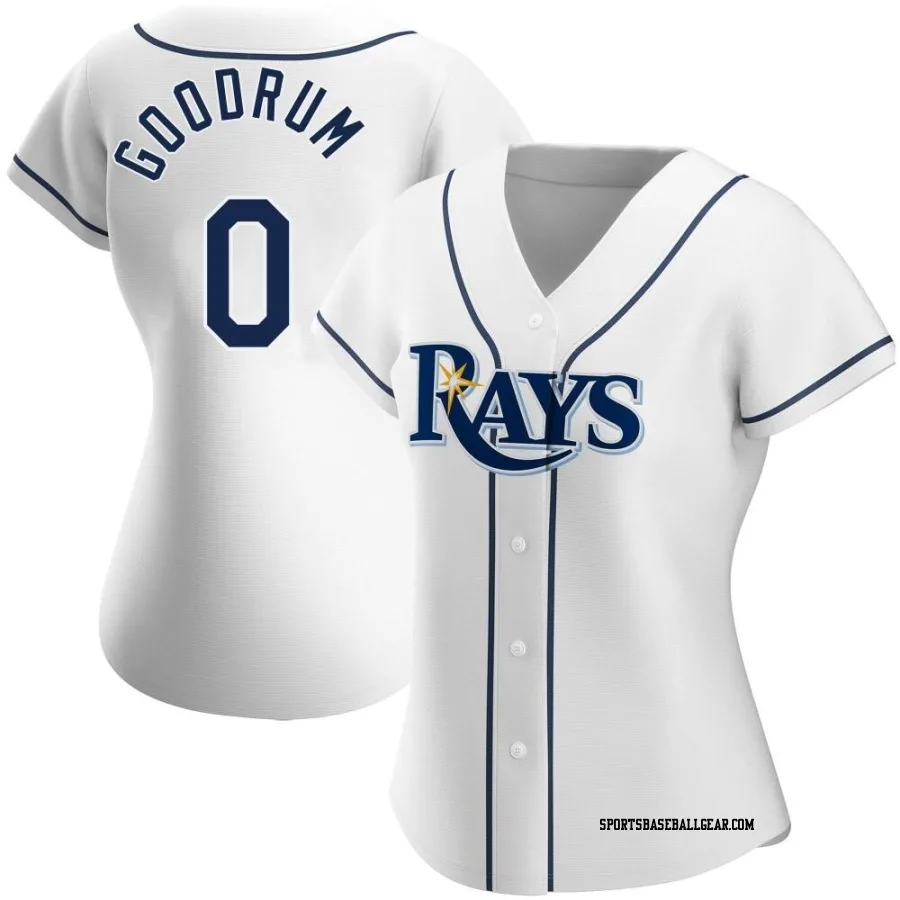 Niko Goodrum Women's Tampa Bay Rays White Authentic Home Jersey