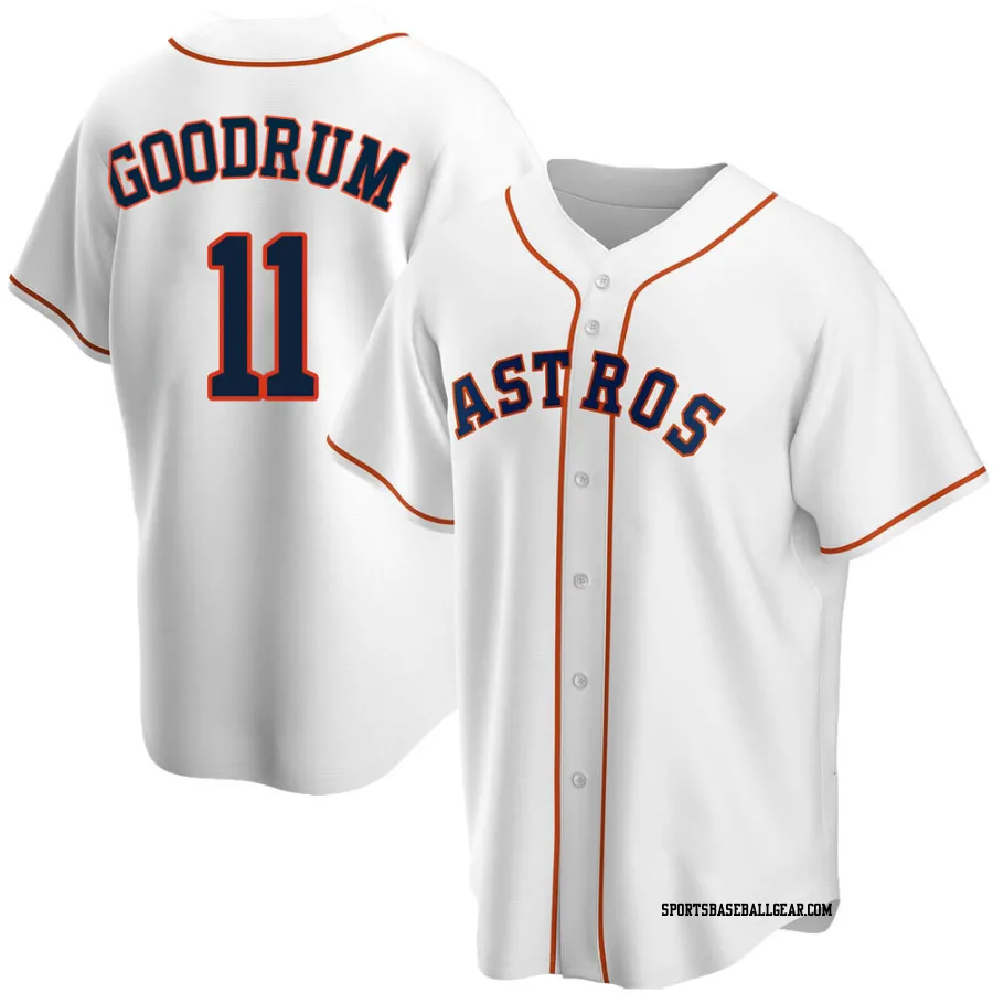 Niko Goodrum Youth Houston Astros White Replica Home Jersey