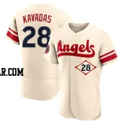 Niko Kavadas Men's Los Angeles Angels Cream Authentic 2022 City Connect Jersey