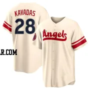 Niko Kavadas Men's Los Angeles Angels Cream Replica 2022 City Connect Jersey