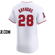 Niko Kavadas Men's Los Angeles Angels White Elite Home Jersey