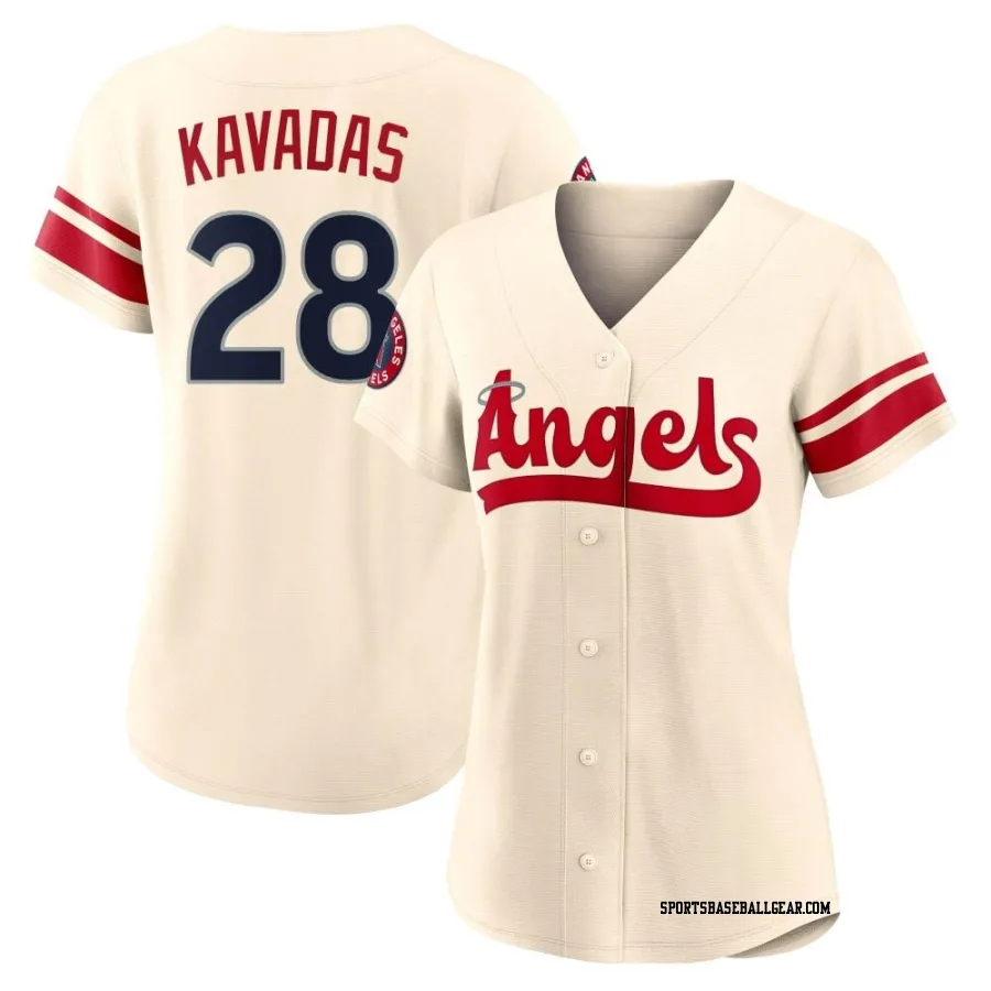 Niko Kavadas Women's Los Angeles Angels Cream Authentic 2022 City Connect Jersey