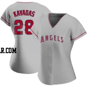 Niko Kavadas Women's Los Angeles Angels Replica Silver Road Jersey