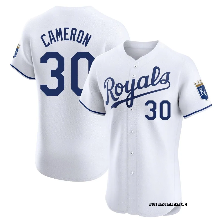 Noah Cameron Men's Kansas City Royals White Elite Home Jersey