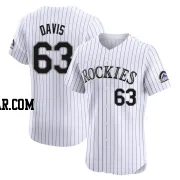 Noah Davis Men's Colorado Rockies White Elite Home Jersey