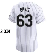 Noah Davis Men's Colorado Rockies White Elite Home Jersey