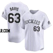 Noah Davis Men's Colorado Rockies White Limited Home Jersey