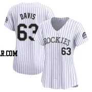 Noah Davis Women's Colorado Rockies White Limited Home Jersey