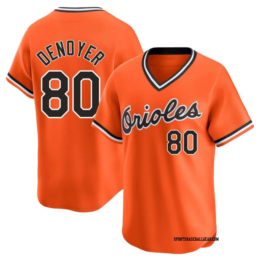 Noah Denoyer Youth Baltimore Orioles Orange Limited Cooperstown Collection Jersey