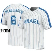 Noah Mendlinger Men's Israel Baseball White Replica 2023 World Baseball Classic Jersey