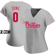 Noah Song Women's Philadelphia Phillies Gray Authentic Road Jersey