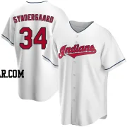 Noah Syndergaard Men's Cleveland Guardians White Replica Home Jersey