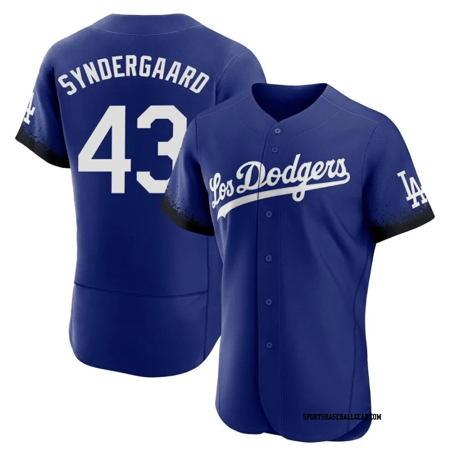 Noah Syndergaard Men's Los Angeles Dodgers Royal Authentic 2021 City Connect Jersey