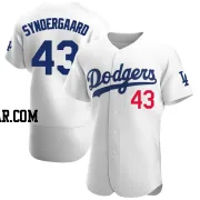 Noah Syndergaard Men's Los Angeles Dodgers White Authentic Home Jersey