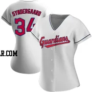 Noah Syndergaard Women's Cleveland Guardians White Authentic Home Jersey