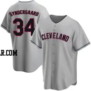 Noah Syndergaard Youth Cleveland Guardians Gray Replica Road Jersey