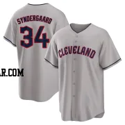 Noah Syndergaard Youth Cleveland Guardians Gray Replica Road Jersey