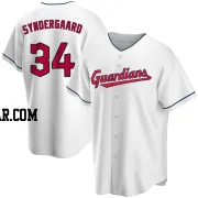 Noah Syndergaard Youth Cleveland Guardians White Replica Home Jersey