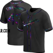 Noah Syndergaard Youth Los Angeles Dodgers Black Holographic Replica Alternate Jersey