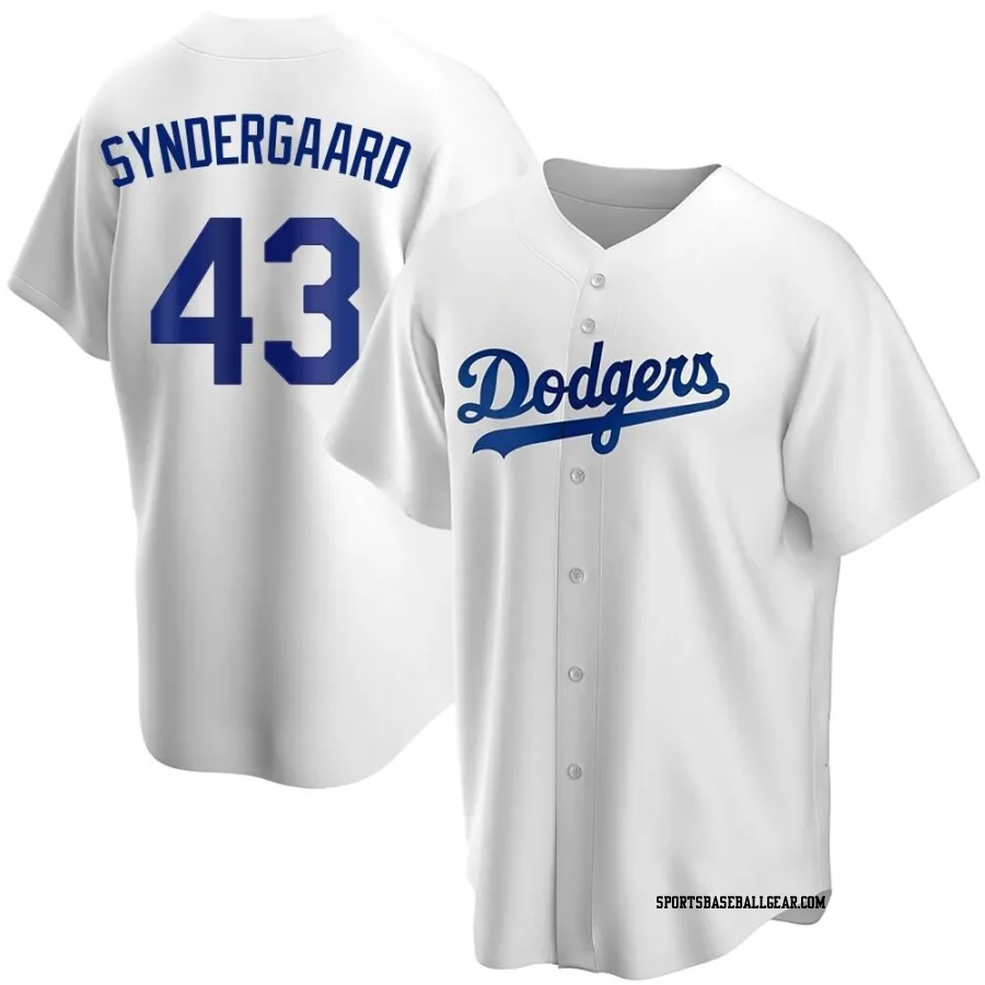 Noah Syndergaard Youth Los Angeles Dodgers White Replica Home Jersey