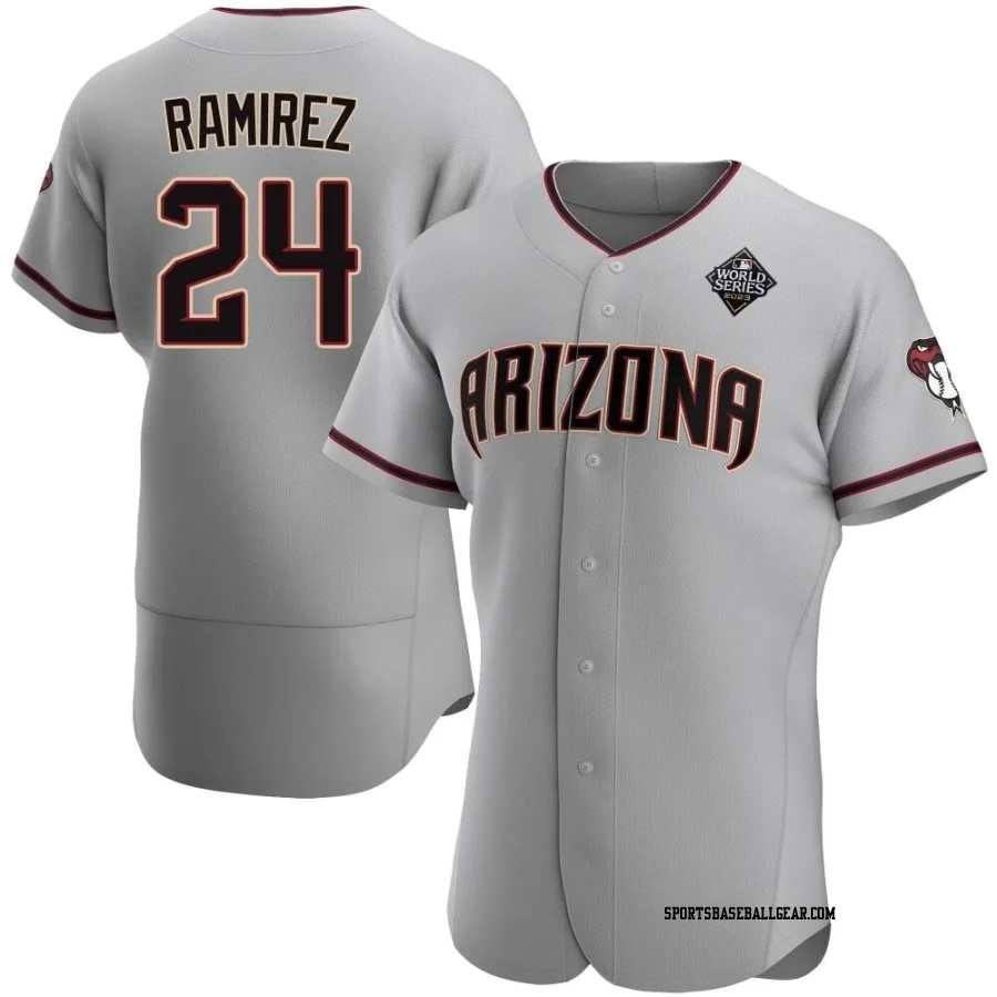 Noe Ramirez Men's Arizona Diamondbacks Gray Authentic Road 2023 World Series Jersey