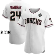 Noe Ramirez Men's Arizona Diamondbacks White Authentic Crimson Home 2023 World Series Jersey