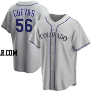 Noel Cuevas Men's Colorado Rockies Gray Replica Road Jersey