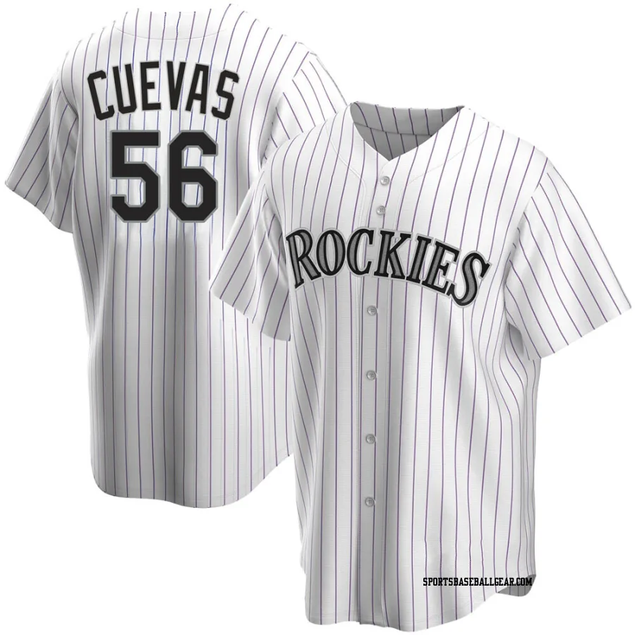 Noel Cuevas Men's Colorado Rockies White Replica Home Jersey