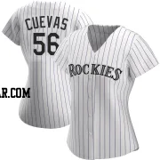 Noel Cuevas Women's Colorado Rockies White Authentic Home Jersey