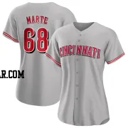 Noelvi Marte Women's Cincinnati Reds Gray Authentic Road Jersey