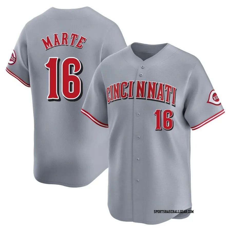 Noelvi Marte Youth Cincinnati Reds Gray Limited Away Jersey