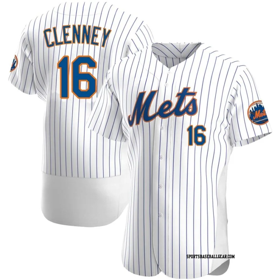 Nolan Clenney Men's New York Mets White Authentic Home Jersey