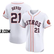 Nolan Devos Men's Houston Astros White Elite Home Jersey