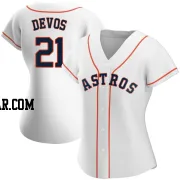 Nolan Devos Women's Houston Astros White Authentic Home Jersey