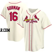 Nolan Gorman Men's St. Louis Cardinals Cream Replica Alternate Jersey