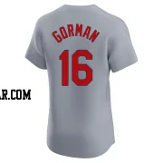 Nolan Gorman Men's St. Louis Cardinals Gray Elite Road Jersey