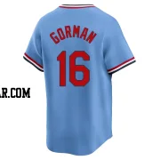 Nolan Gorman Youth St. Louis Cardinals Light Blue Limited Cooperstown Collection Jersey