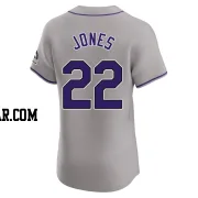 Nolan Jones Men's Colorado Rockies Gray Elite Road Jersey