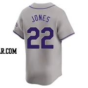 Nolan Jones Men's Colorado Rockies Gray Limited Road Jersey