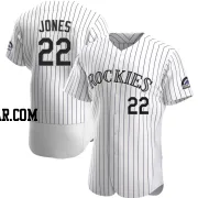 Nolan Jones Men's Colorado Rockies White Authentic Home Jersey