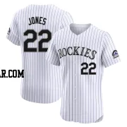 Nolan Jones Men's Colorado Rockies White Elite Home Jersey