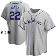 Nolan Jones Youth Colorado Rockies Gray Replica Road Jersey