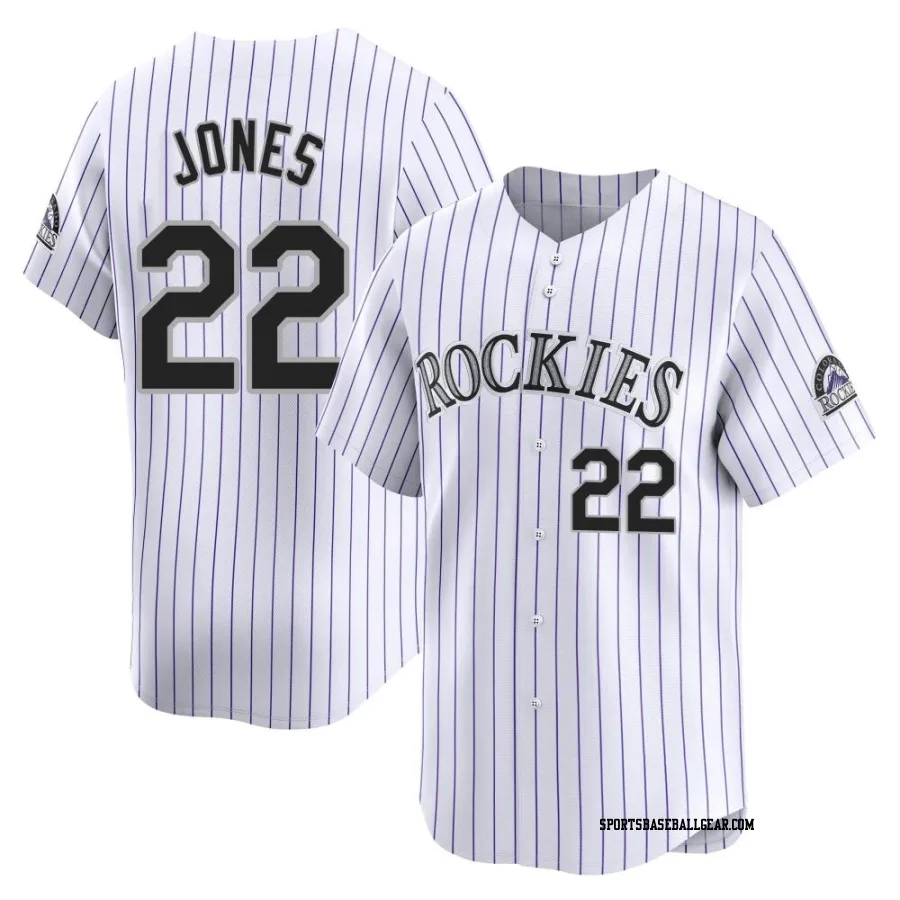 Nolan Jones Youth Colorado Rockies White Limited Home Jersey