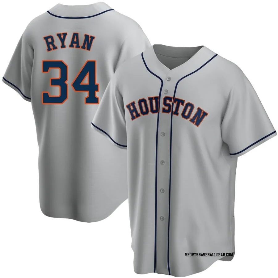 Nolan Ryan Men's Houston Astros Gray Replica Road Jersey