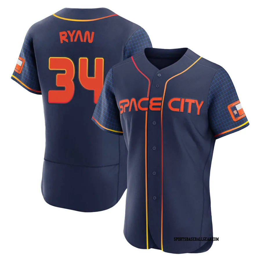 Nolan Ryan Men's Houston Astros Navy Authentic 2022 City Connect Jersey