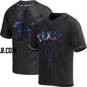 Nolan Ryan Men's Texas Rangers Black Holographic Replica Alternate Jersey