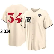 Nolan Ryan Men's Texas Rangers Cream Replica 2023 City Connect 2023 World Series Jersey