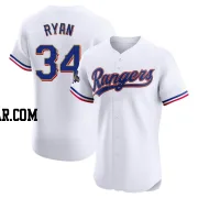 Nolan Ryan Men's Texas Rangers Gold Elite White 2024 Collection Jersey